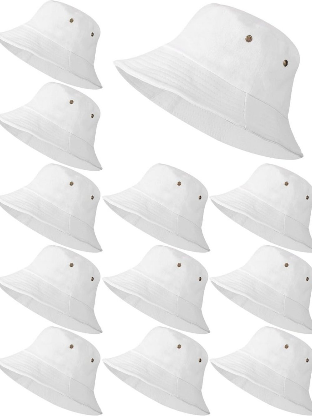 Unisex Wide Brim Washed Cotton Bucket Hat - Summer Beach Fishing Cap for Adults